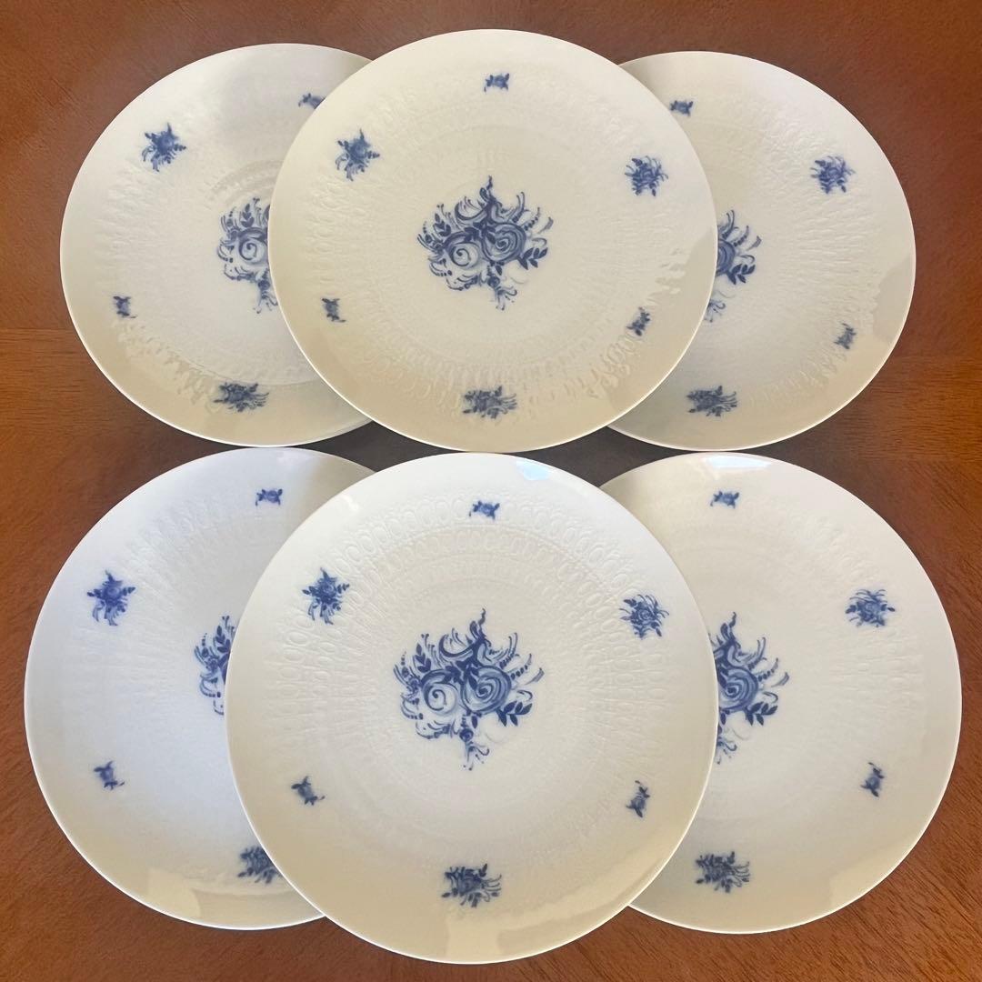 【美品】ローゼンタール★ラプソディブルー★デザート皿　6枚