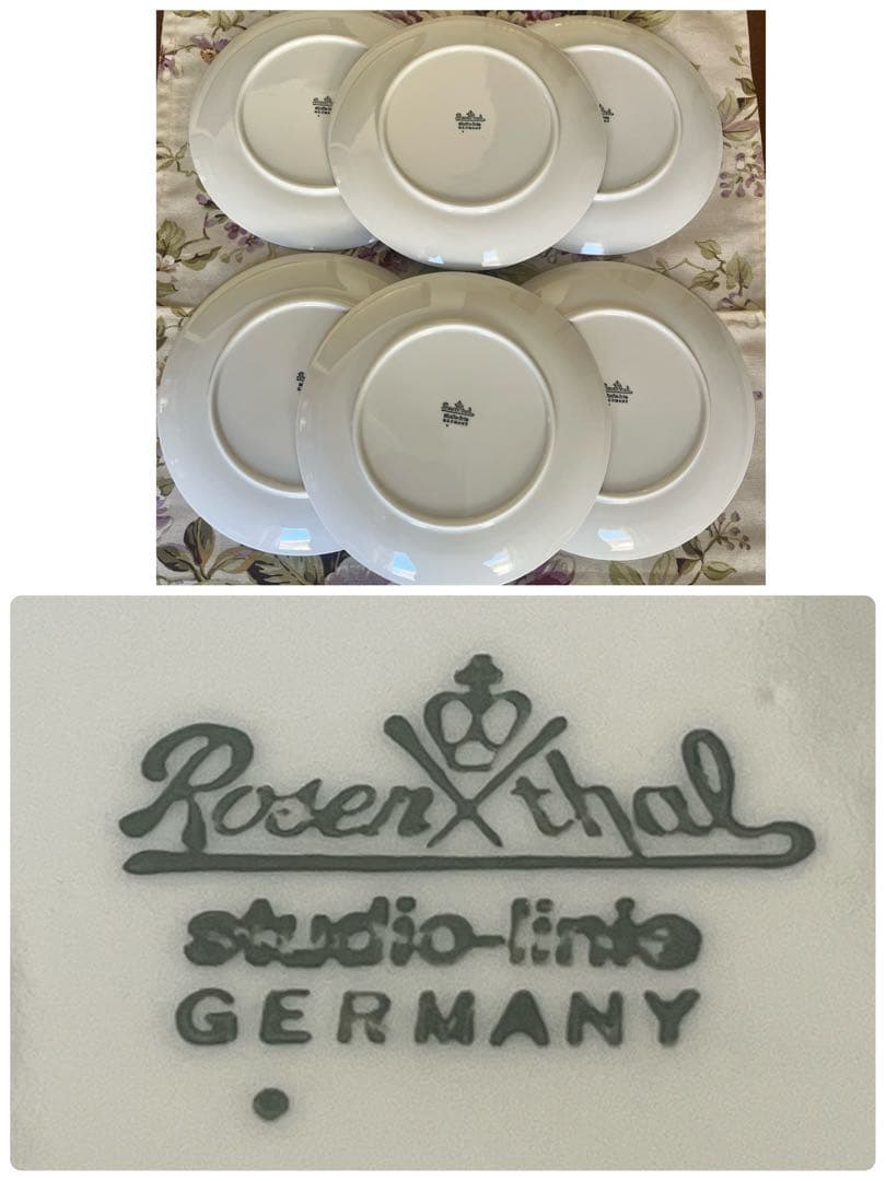 【美品】ローゼンタール★ラプソディブルー★デザート皿　6枚