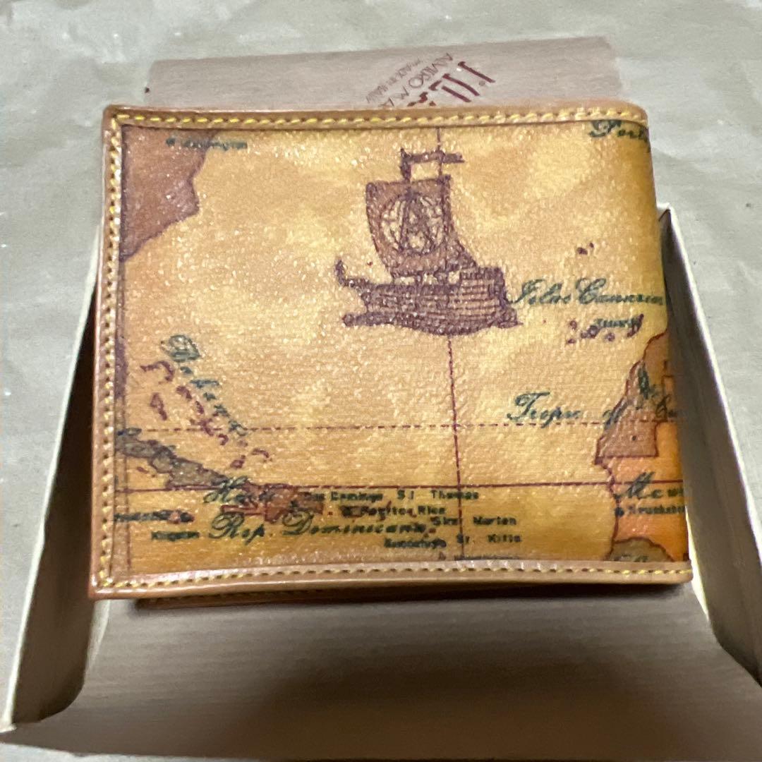 びっちょん PRIMA CLASSE 地図柄 二つ折り財布 プリマクラッセ