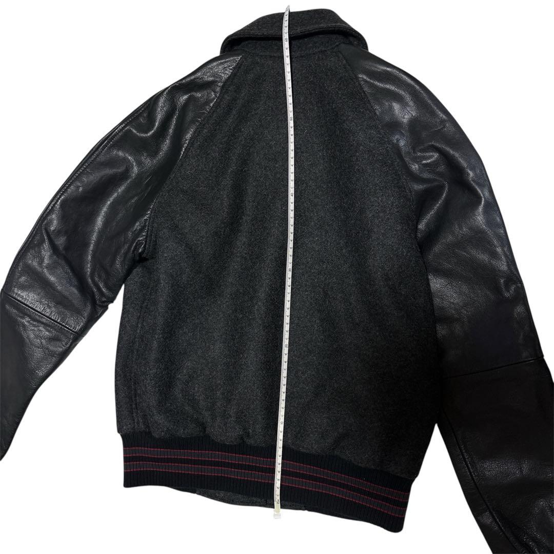 【美品】DIESEL ディーゼル スタジャン ロゴ刺繍 レザー 異素材