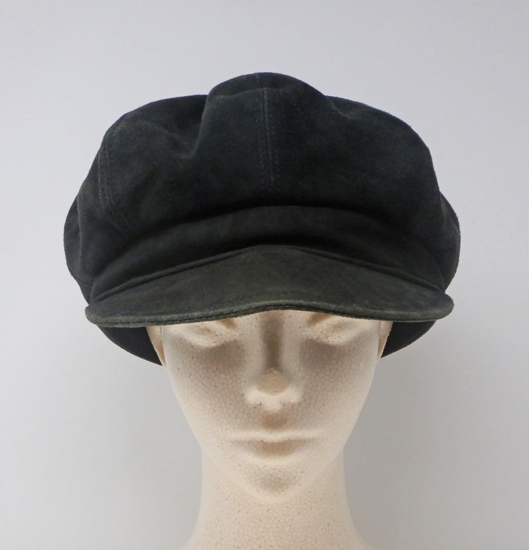 ♪GUCCI グッチ☆キャスケット☆革 スウェード レザー☆XL☆ブラック♪