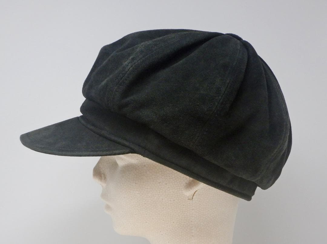 ♪GUCCI グッチ☆キャスケット☆革 スウェード レザー☆XL☆ブラック♪