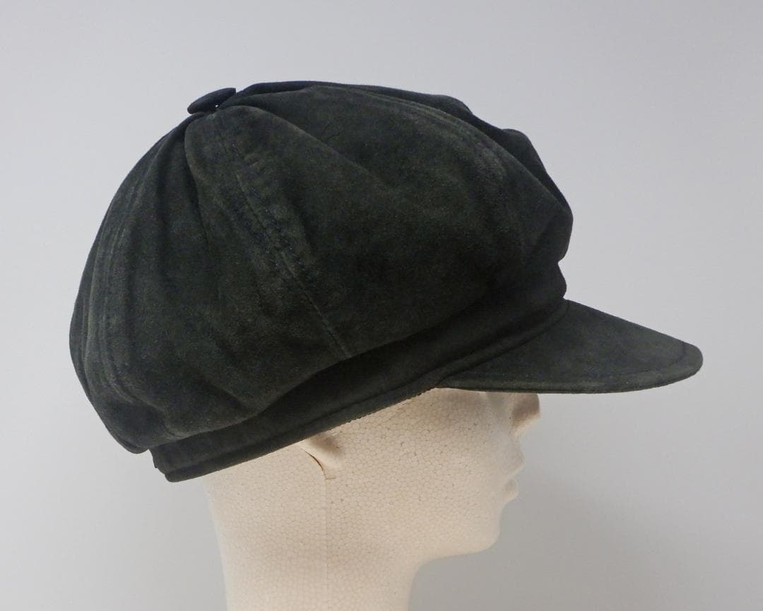 ♪GUCCI グッチ☆キャスケット☆革 スウェード レザー☆XL☆ブラック♪