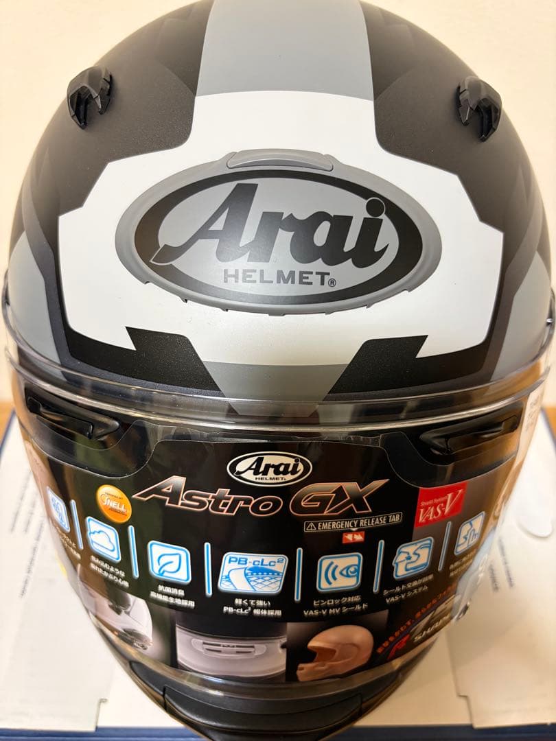 【美品】Arai アストロGX フェイス グレー XL (61-62cm)