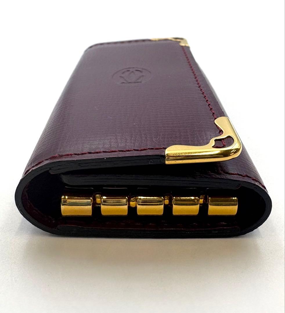 未使用保管品　カルティエ　マストライン 4連　キーケース ボルドー 箱付き