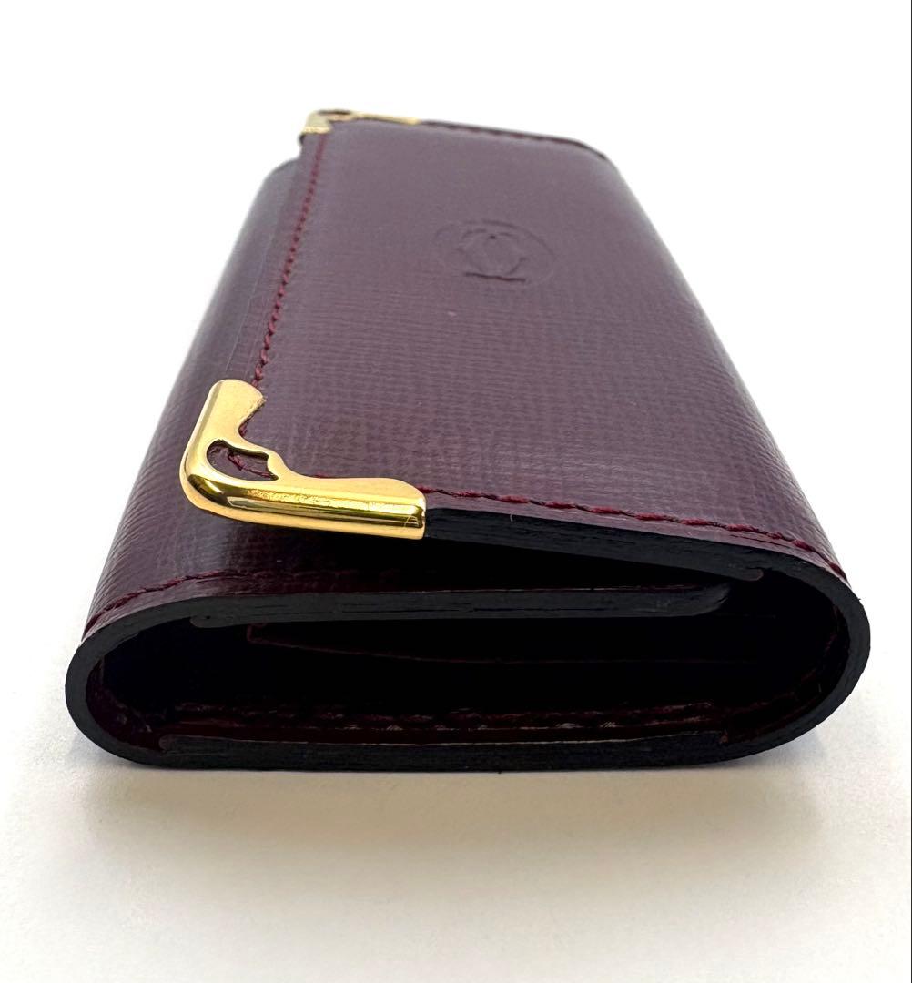 未使用保管品　カルティエ　マストライン 4連　キーケース ボルドー 箱付き