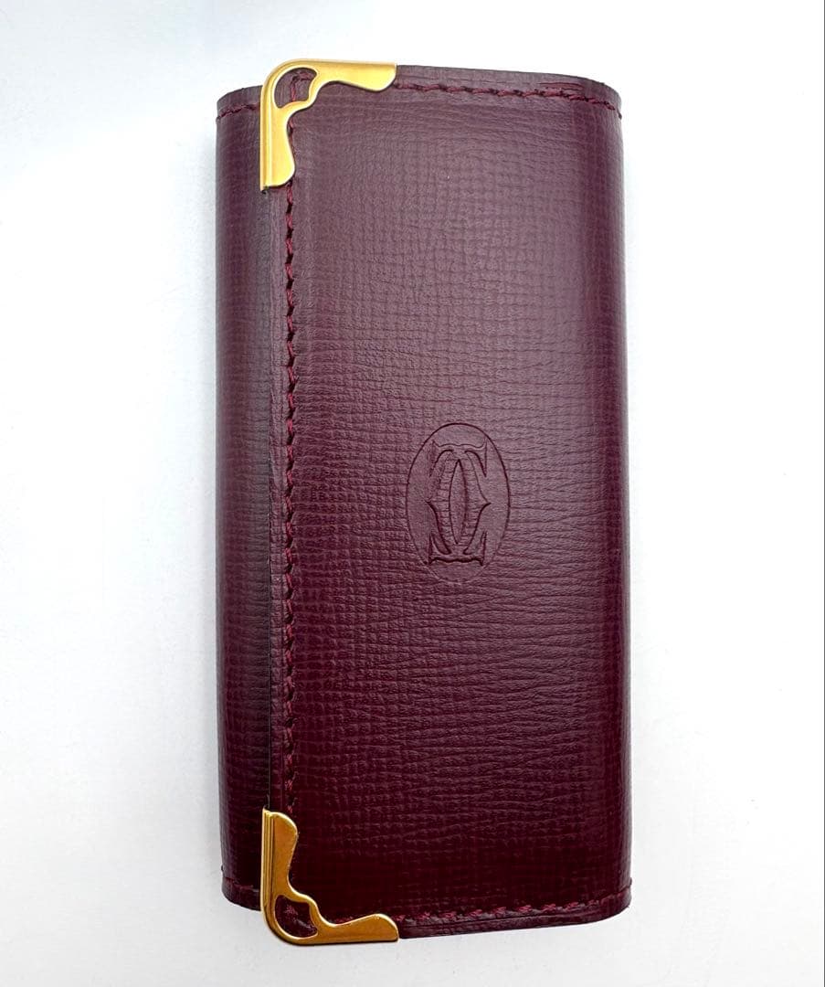 未使用保管品　カルティエ　マストライン 4連　キーケース ボルドー 箱付き