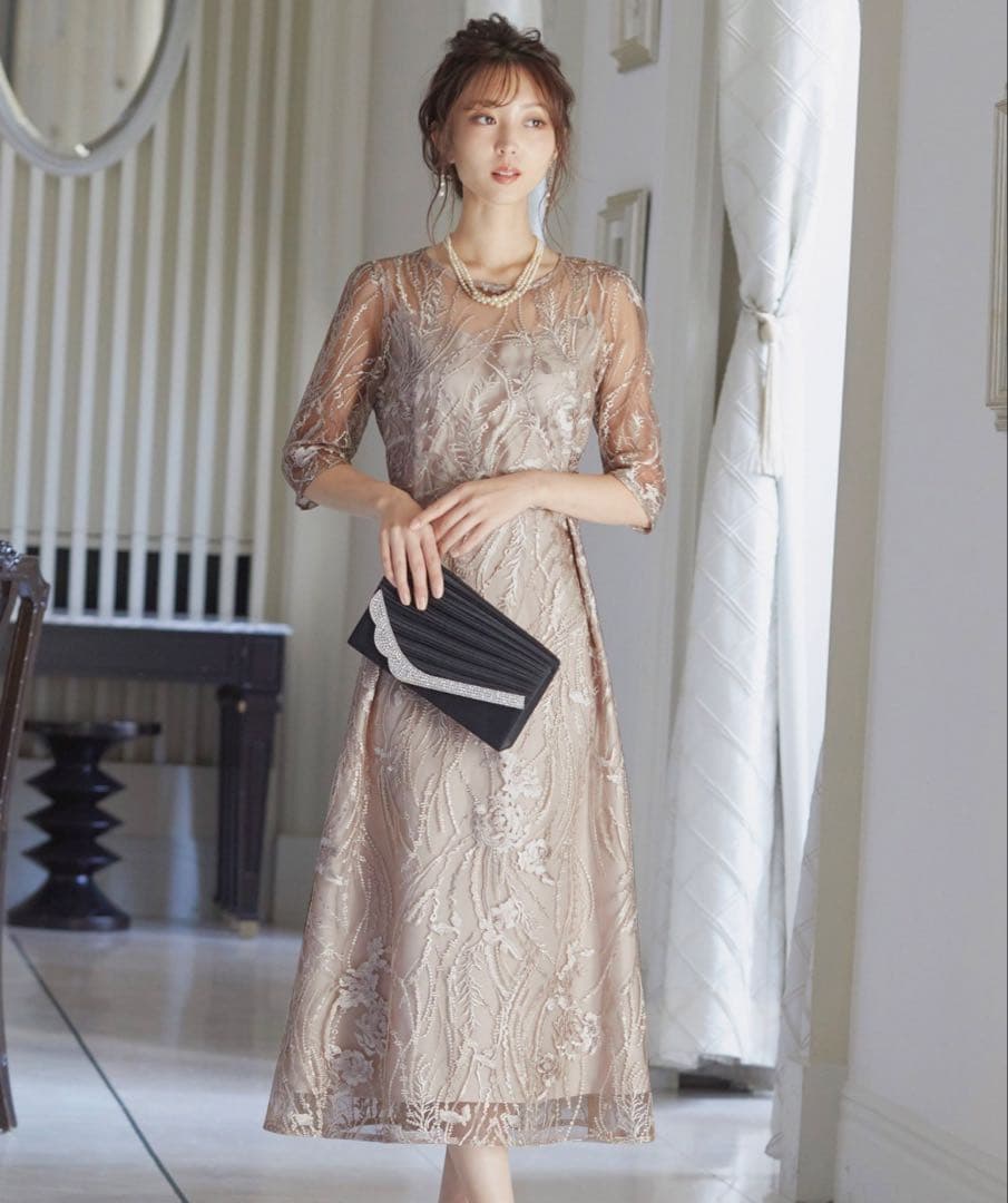 結婚式　お呼ばれドレス　パーティー　ワンピース　二次会　披露宴　同窓会　デート