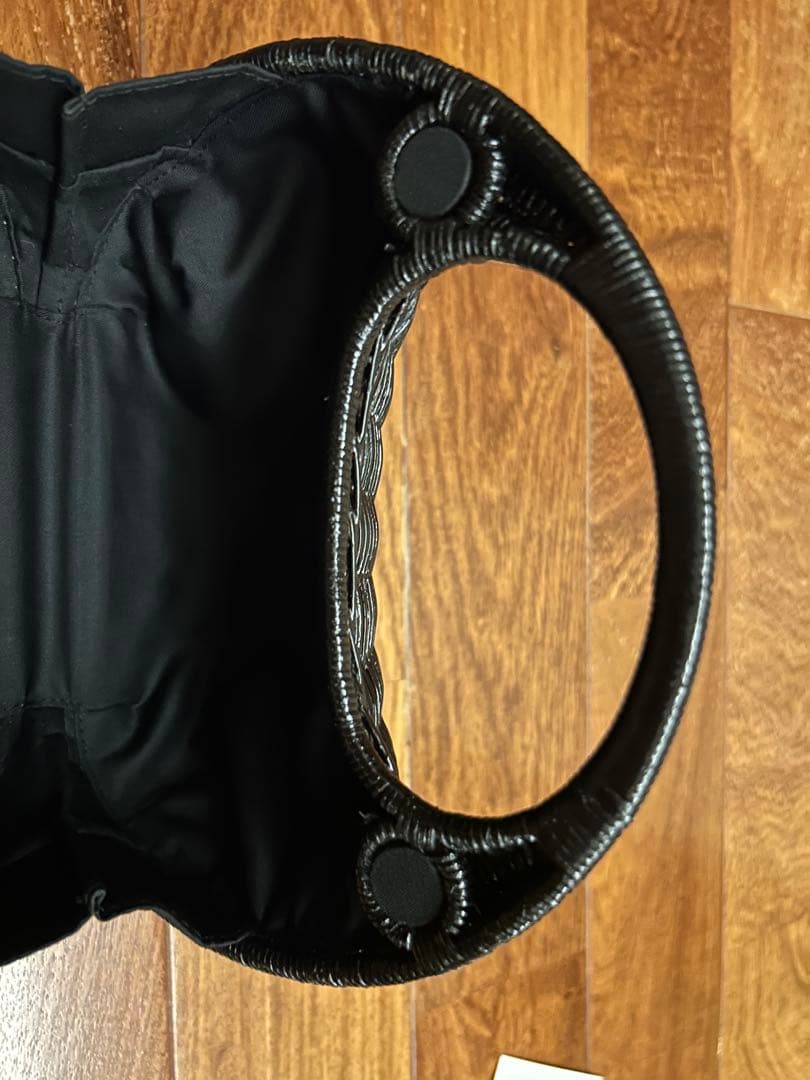 サカイ　sacai 黒ラタンバッグ