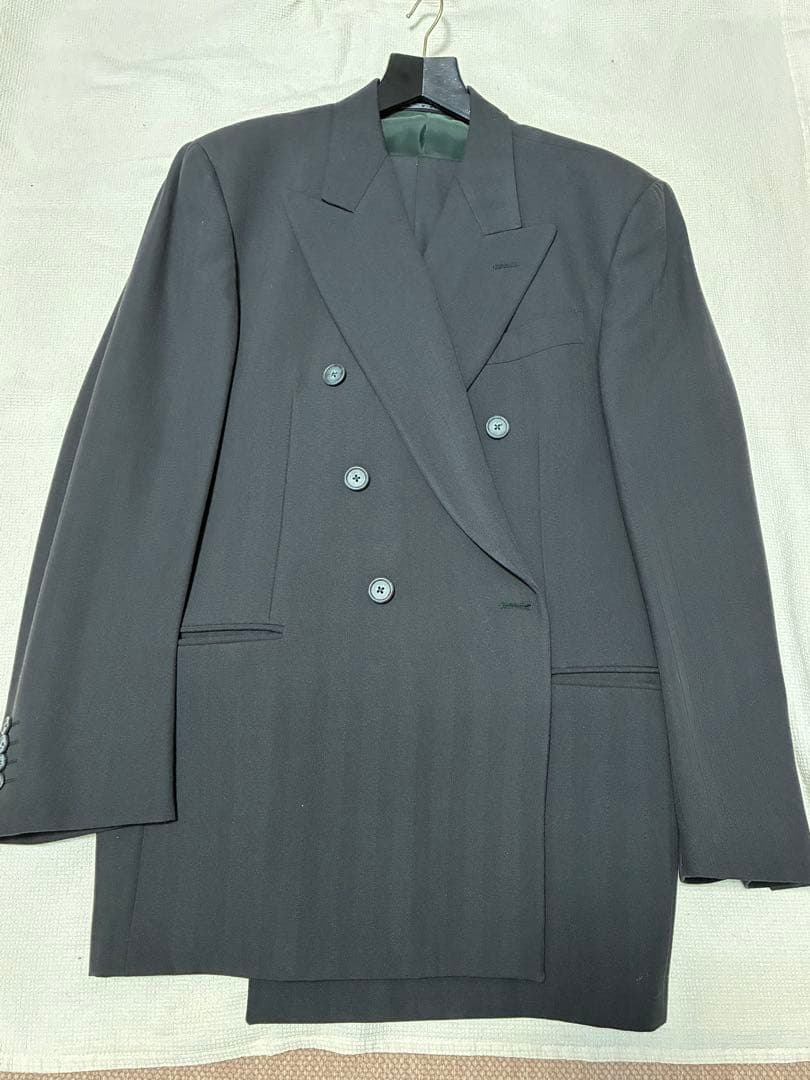 【近藤】Gianfranco Ferre 濃緑 ダブル スーツ　上下