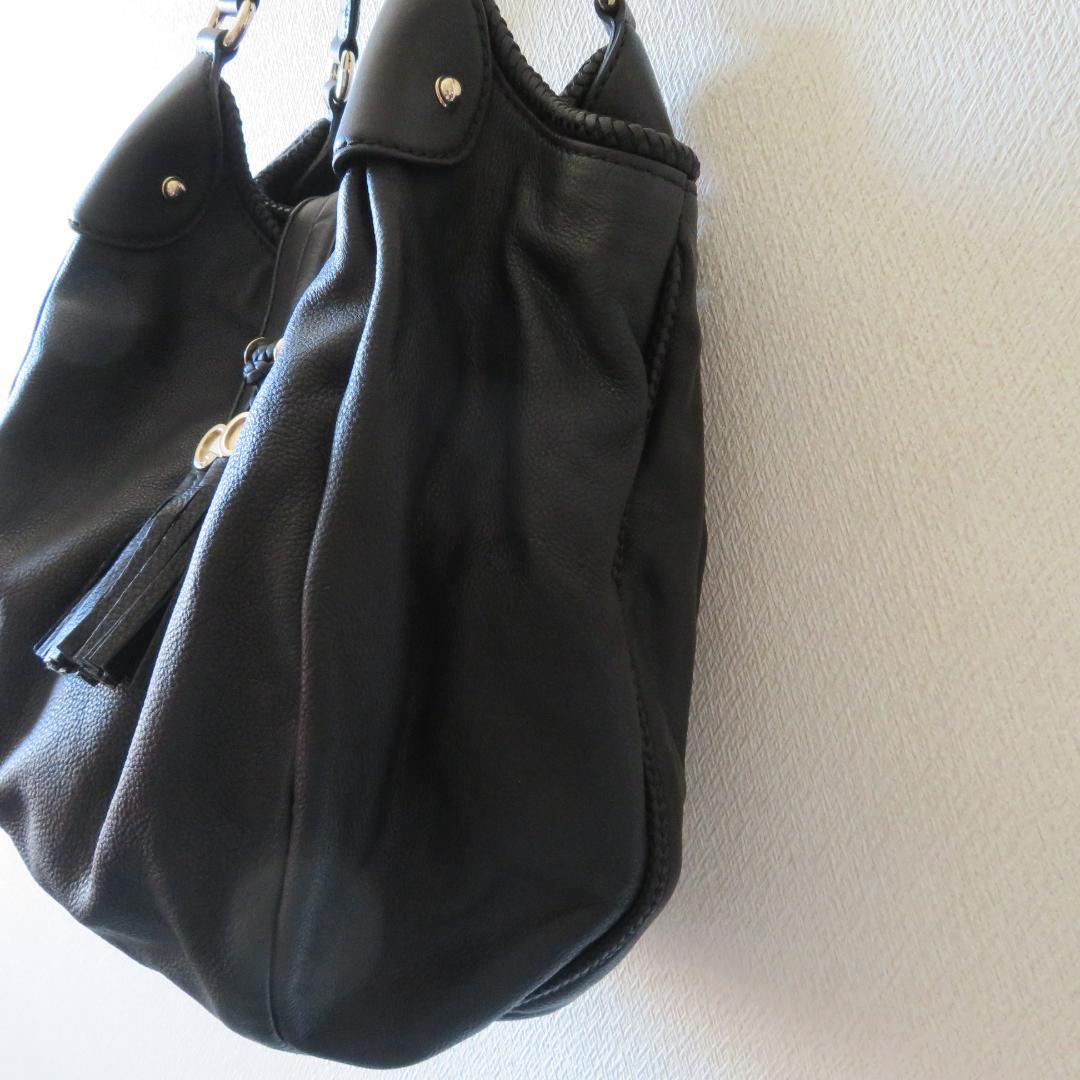 GUCCI　 マラケッシュ トートバッグ 　　タッセル　 レザー 　　黒