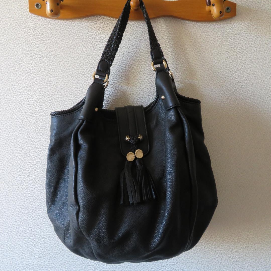 GUCCI　 マラケッシュ トートバッグ 　　タッセル　 レザー 　　黒