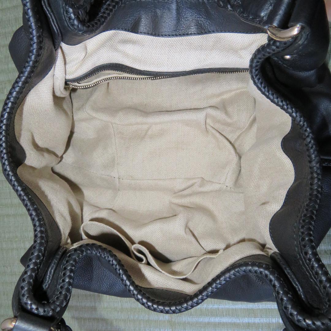 GUCCI　 マラケッシュ トートバッグ 　　タッセル　 レザー 　　黒