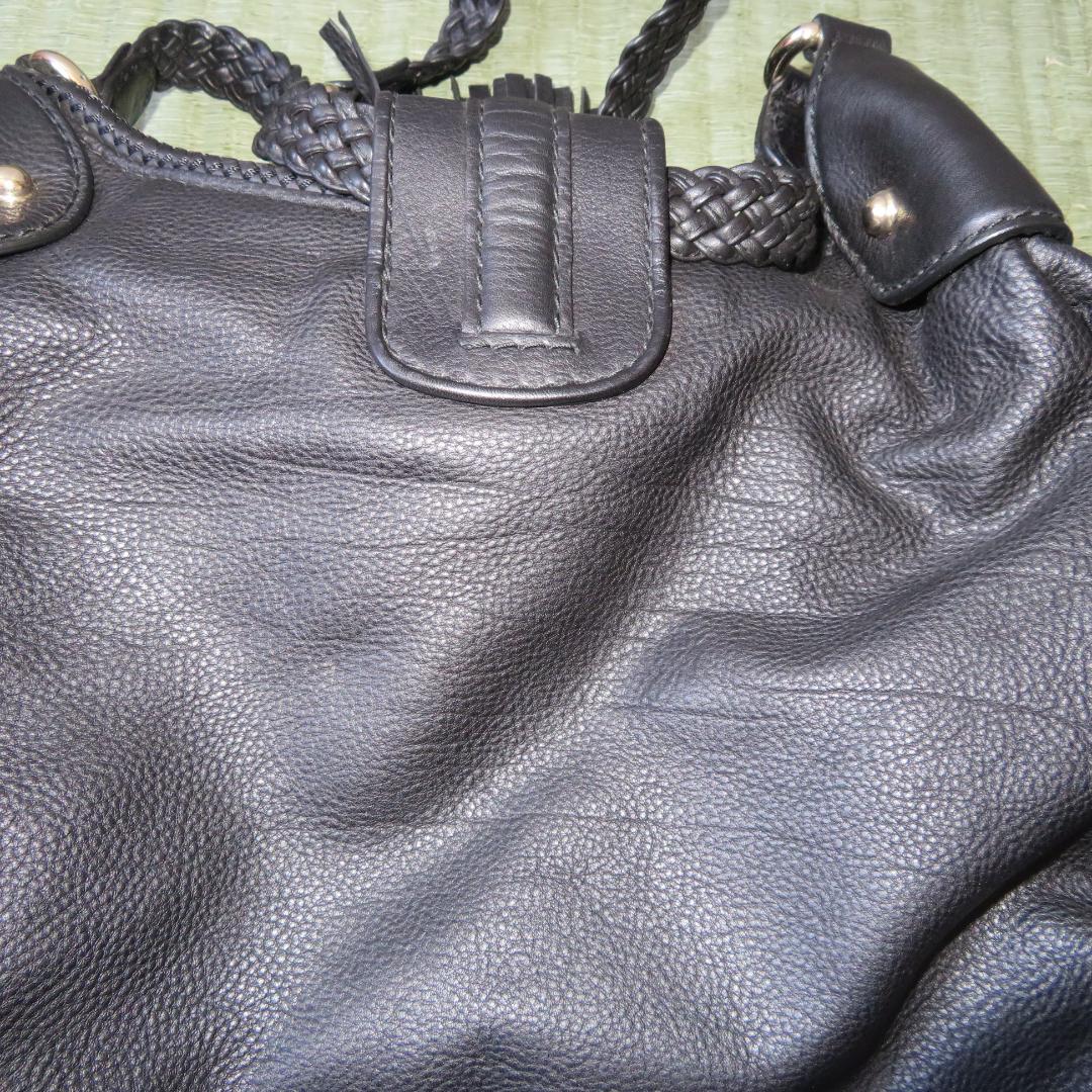 GUCCI　 マラケッシュ トートバッグ 　　タッセル　 レザー 　　黒