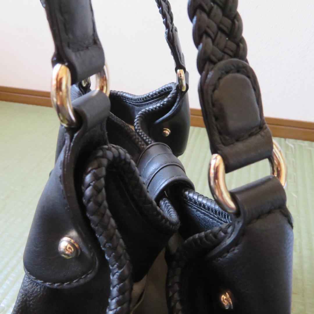 GUCCI　 マラケッシュ トートバッグ 　　タッセル　 レザー 　　黒