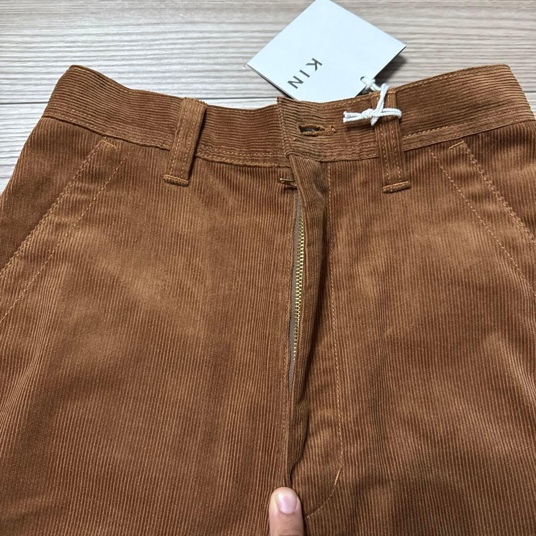 KIN コーデュロイパンツ　細畝　ブラウン　Sサイズ　新品未使用　マチュピチュ