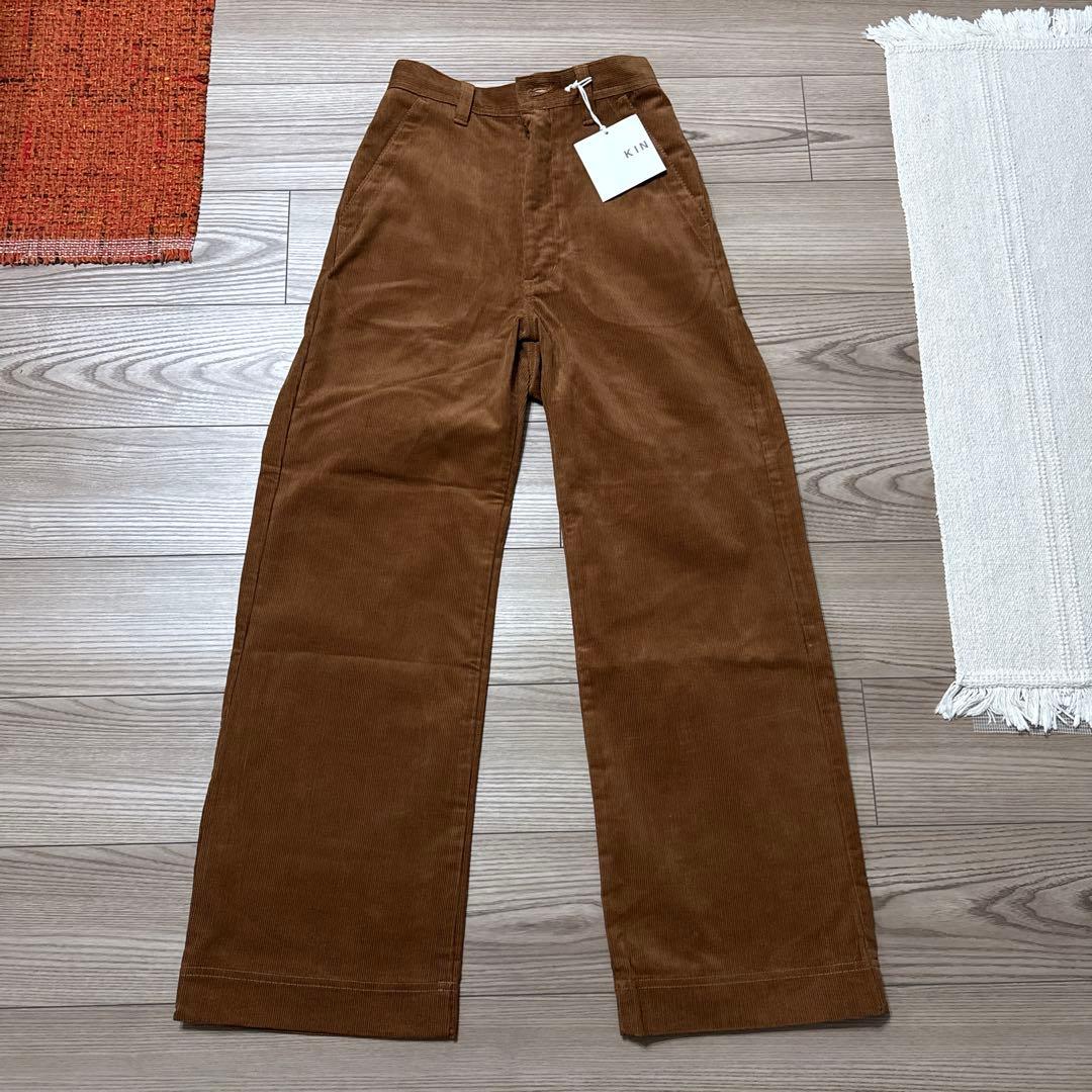KIN コーデュロイパンツ　細畝　ブラウン　Sサイズ　新品未使用　マチュピチュ