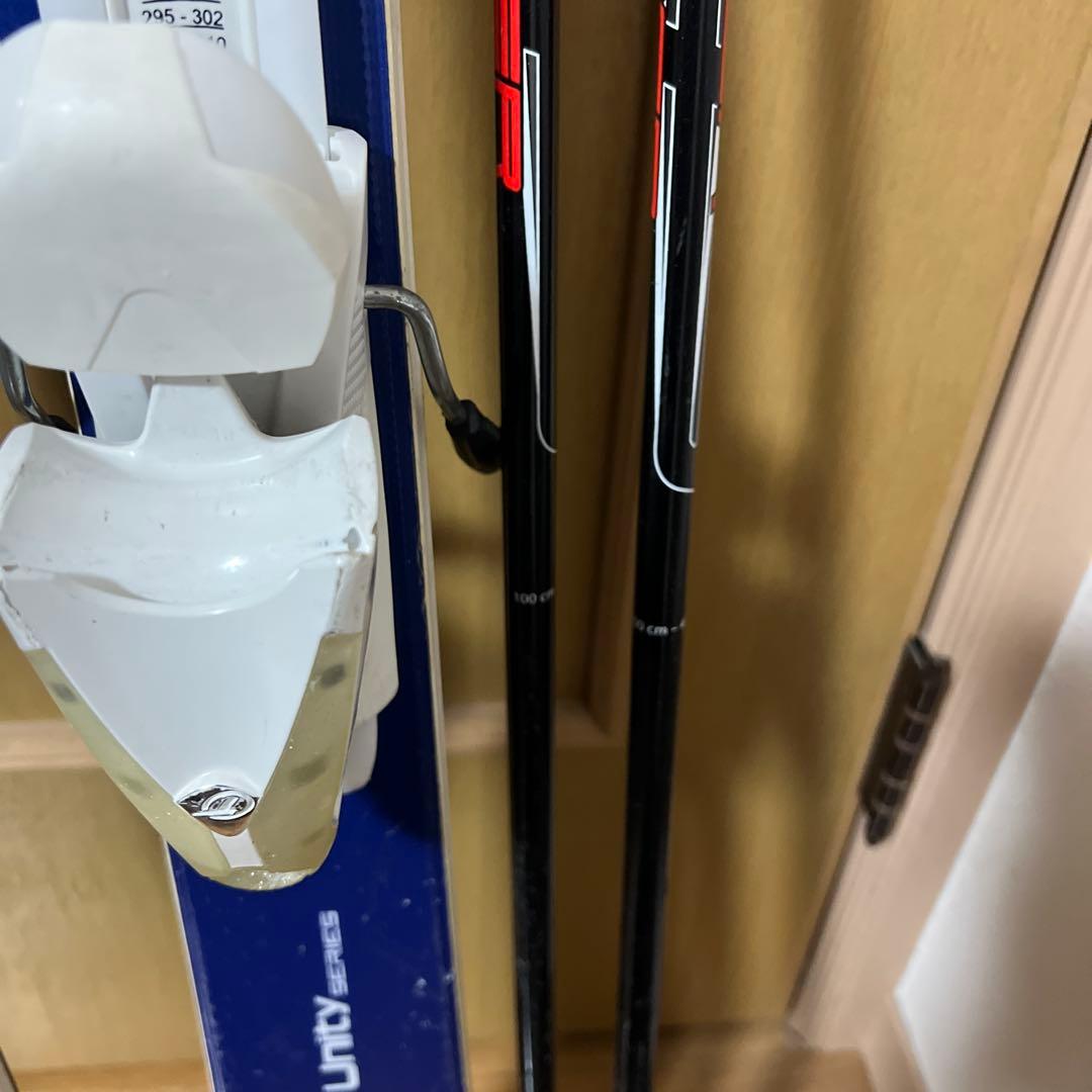 オガサカ　ユニティ　155cm AS-3 スキー板　ストック　ビンディング