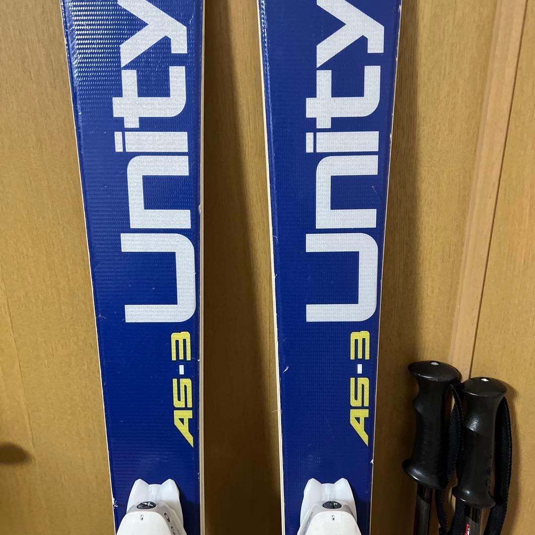 オガサカ　ユニティ　155cm AS-3 スキー板　ストック　ビンディング