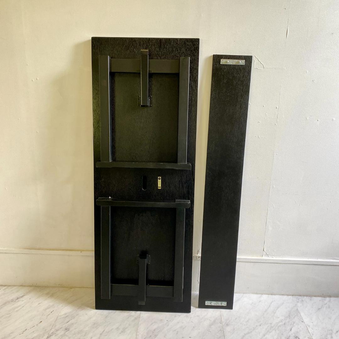 千翔 龍門堂 長テーブル 黒の木製テーブル8台セット 折りたたみ 和室