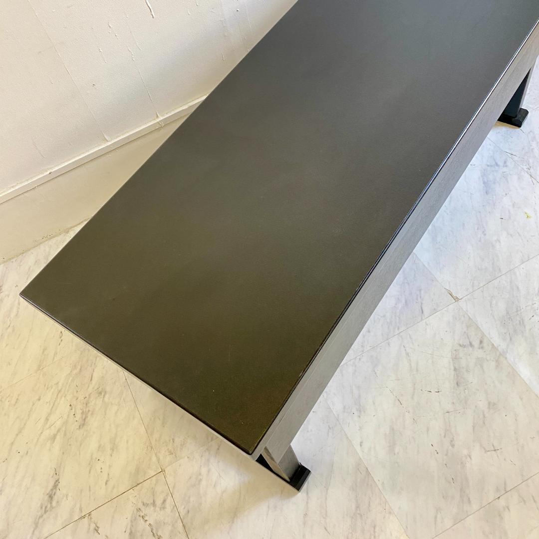 千翔 龍門堂 長テーブル 黒の木製テーブル8台セット 折りたたみ 和室