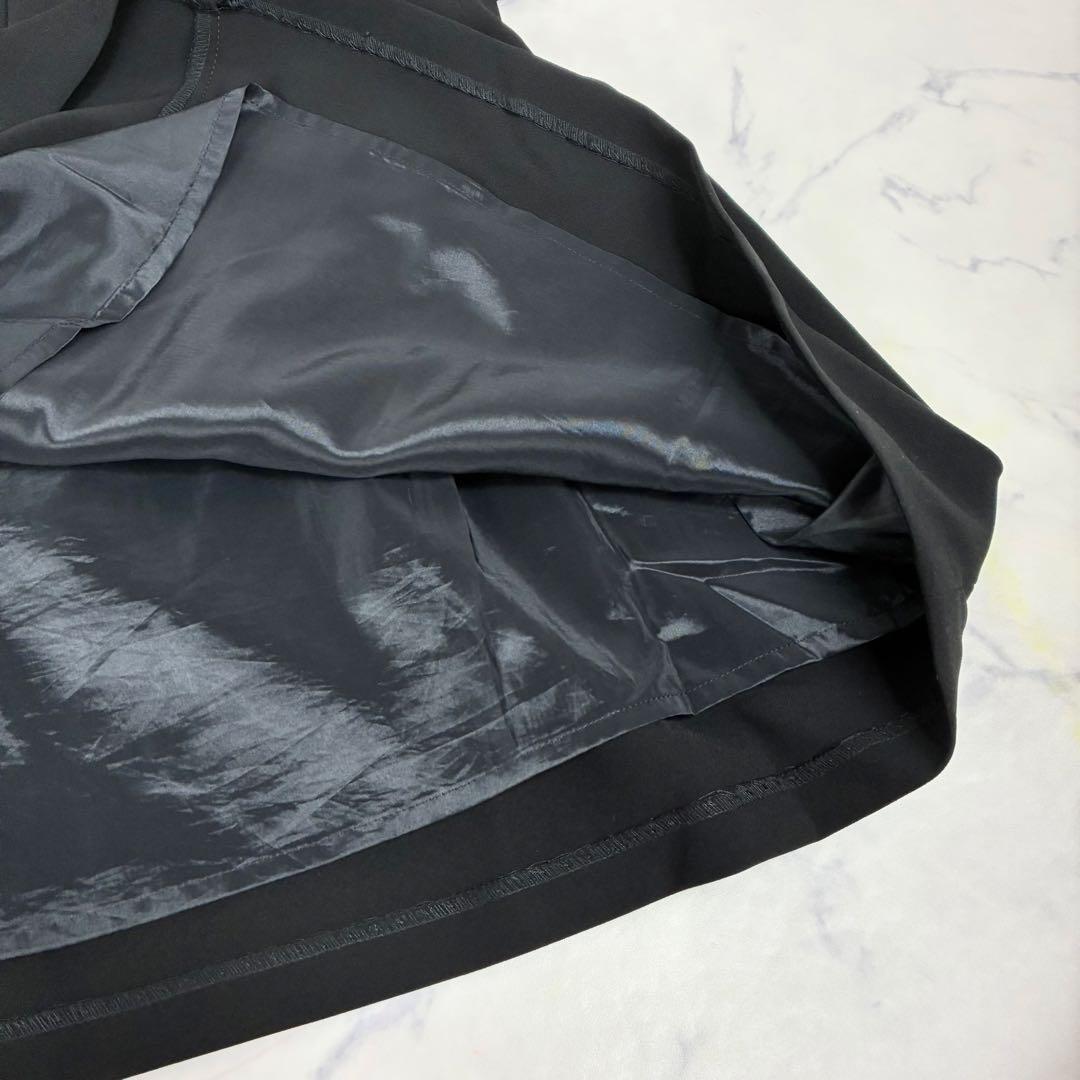 ローズティアラ　バックパールボタン ワンピース　大きいサイズ 46　ブラック