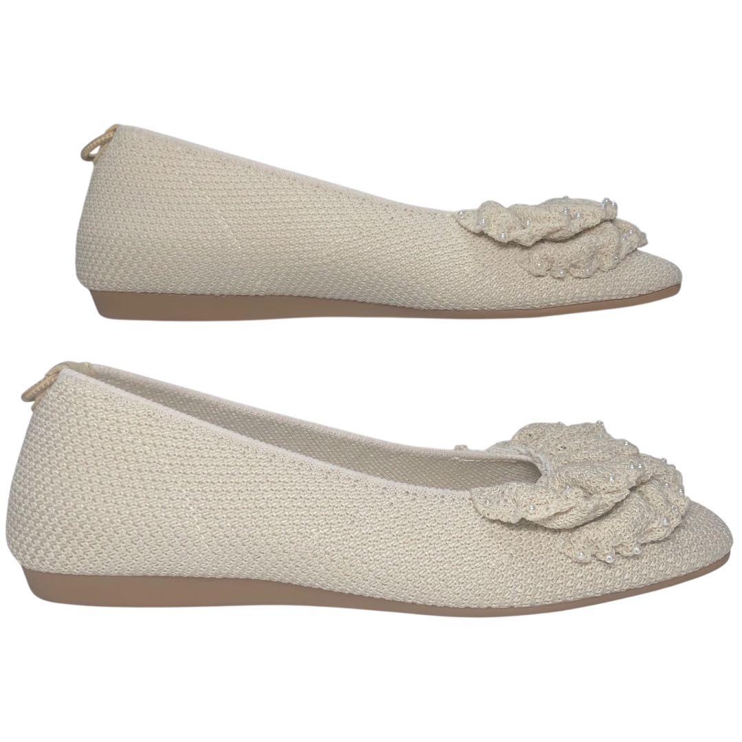 極美品 Offen オッフェン square-SHELL フラットパンプス