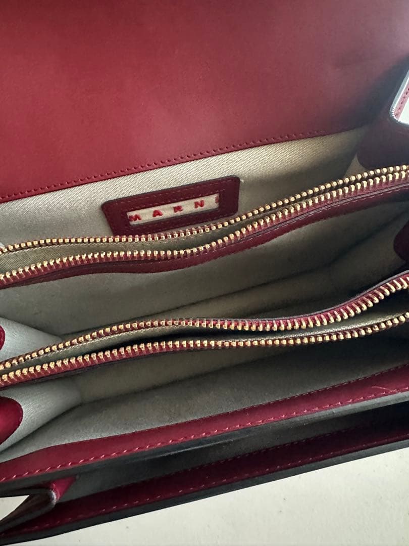 MARNI ショルダー　トランク　ボルドー