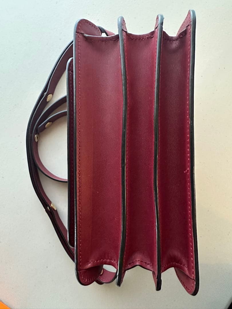MARNI ショルダー　トランク　ボルドー