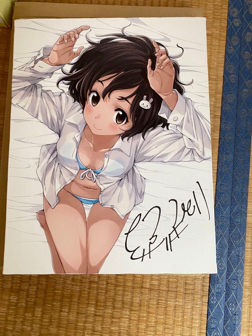 いみぎむる　サイン入りキャンパスアート