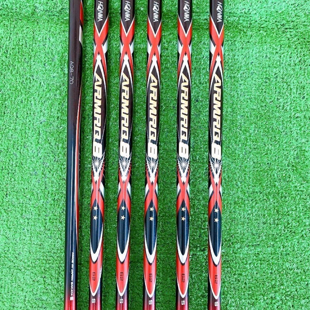 テ43★★2星2S ホンマベレス IS-03 6本レフティアイアンセット 金 左