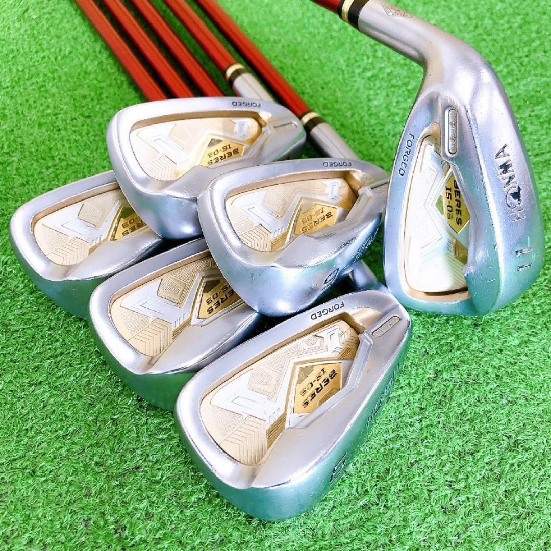 テ43★★2星2S ホンマベレス IS-03 6本レフティアイアンセット 金 左