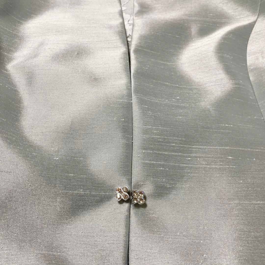 Apploberry アプロベリー　ノーカラージャケット　シルバー　レース