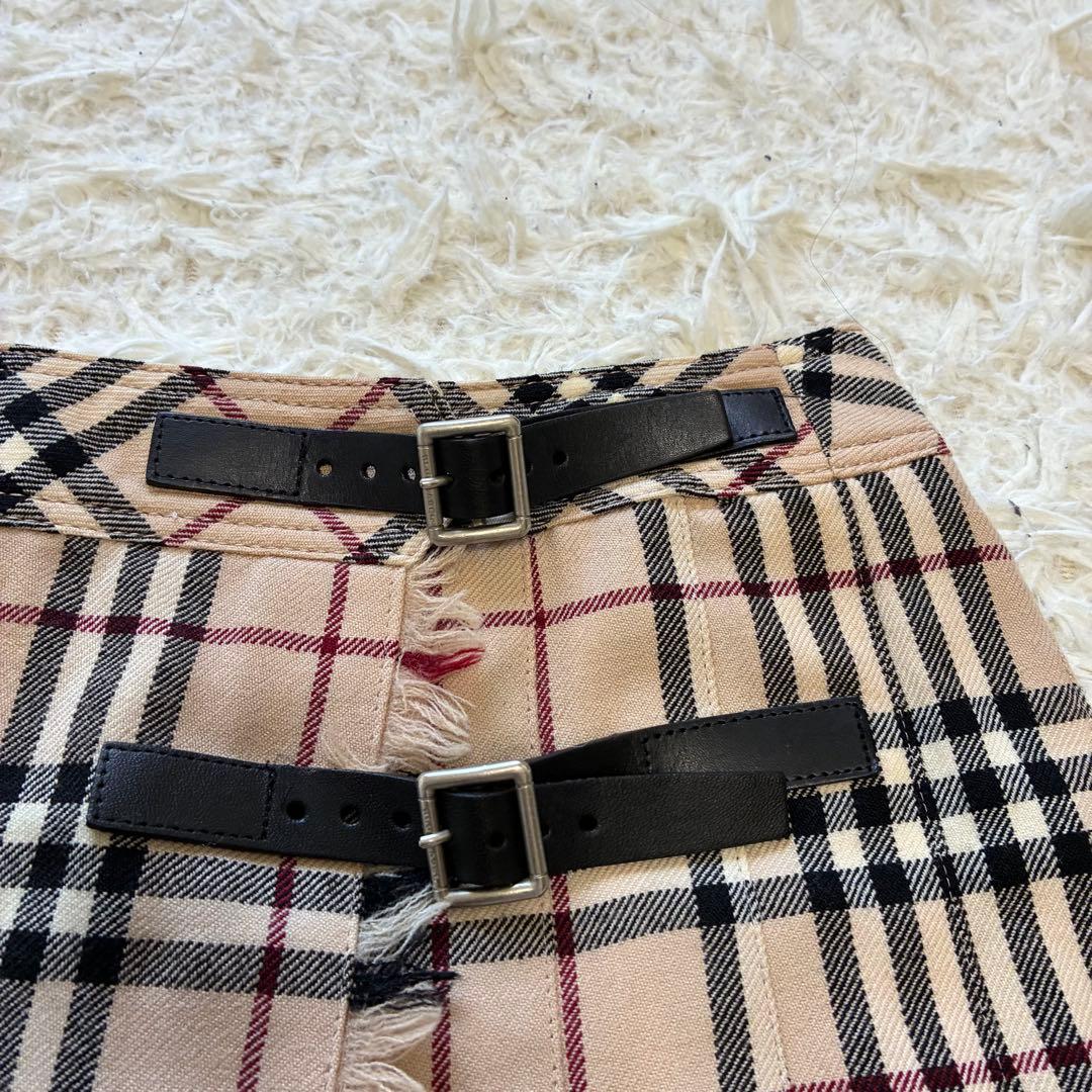 バーバリーブルーレーベル　ミニスカート　Sサイズ　プリーツ　ノバチェック　Y2K
