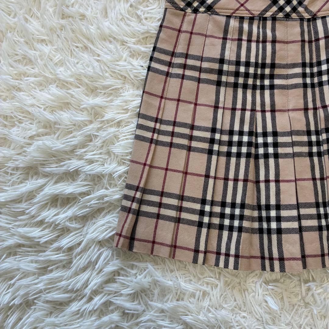 バーバリーブルーレーベル　ミニスカート　Sサイズ　プリーツ　ノバチェック　Y2K