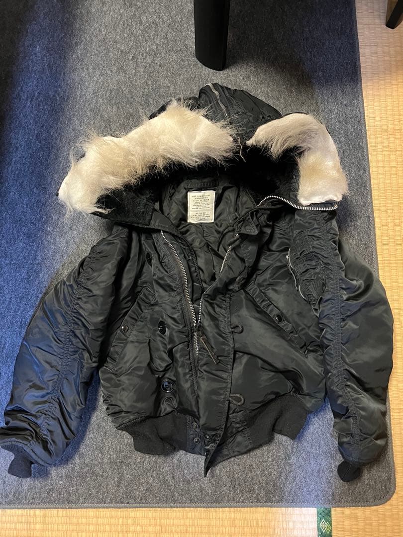 USA製 アルファ N-2B フライトジャケット Mミリタリージャケット 黒