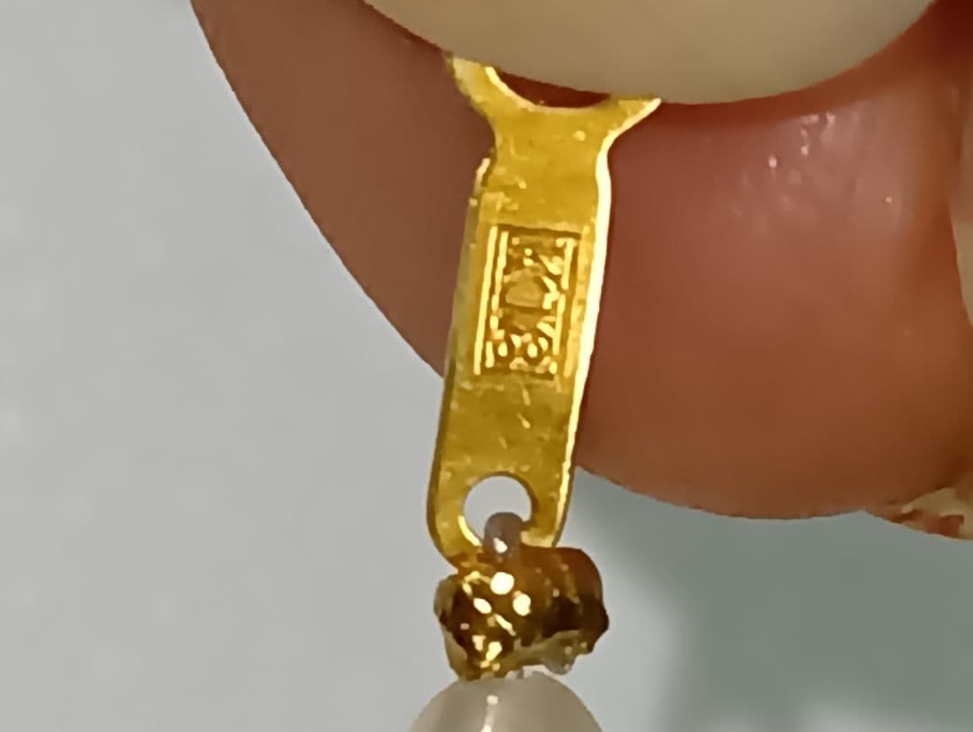 未使用に近い♥3連ベビービーズパールと淡水パールなど5本の内K18が4本✨️