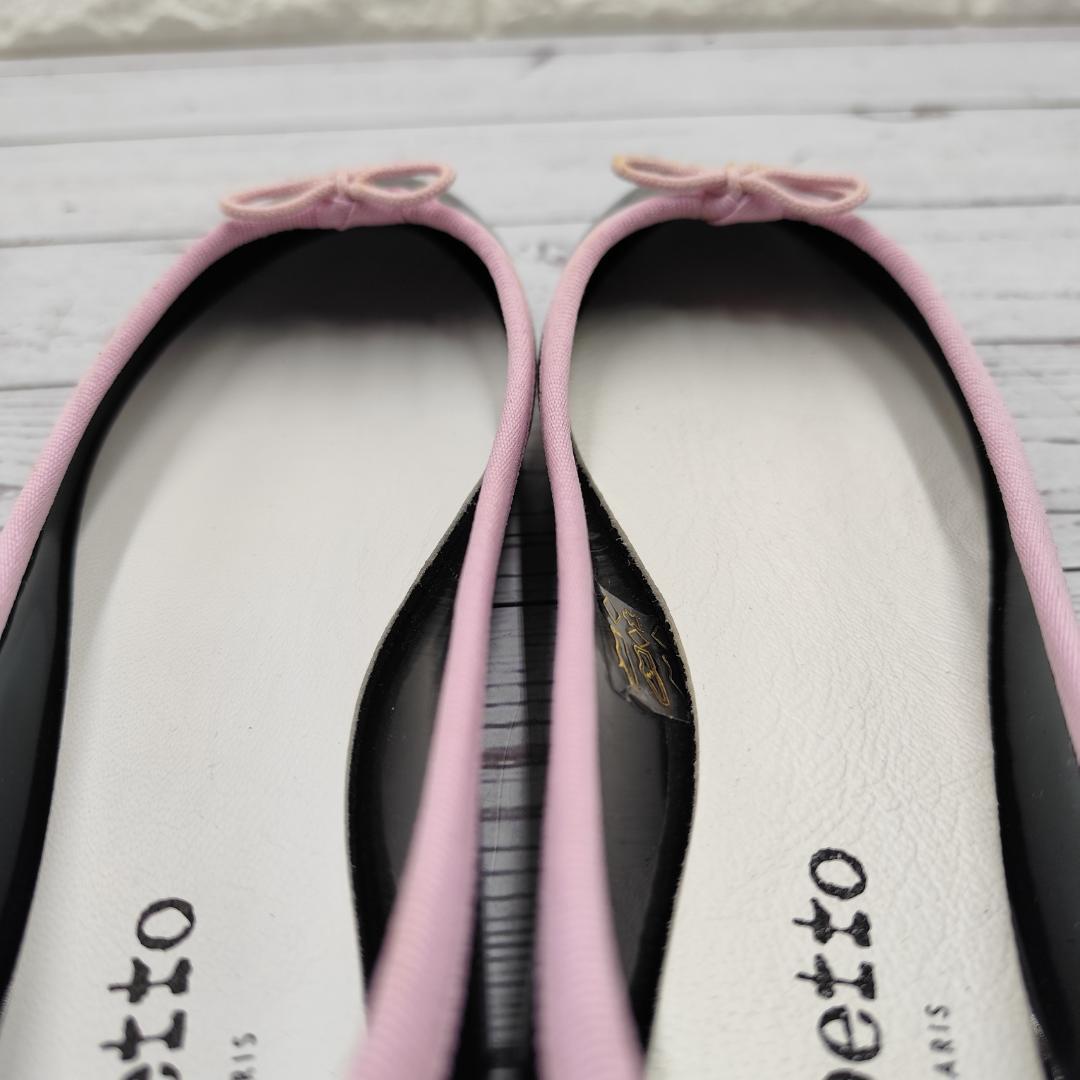 新品同様 Repetto バレエシューズ 濃紺 サンドリオン ラバー フラット