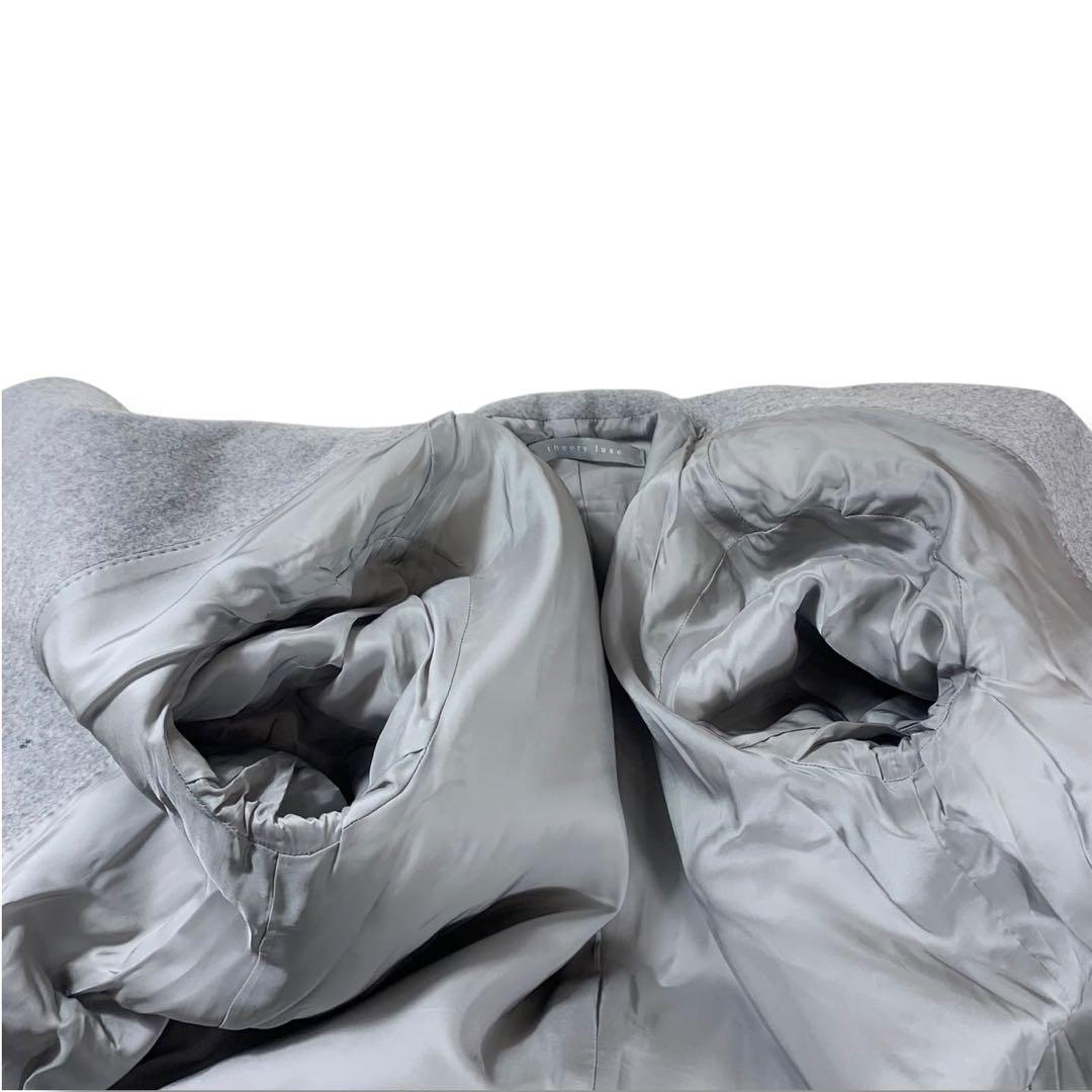 近年モデル・美品✨セオリーリュクス チェスターコート ダブル ウール グレー M