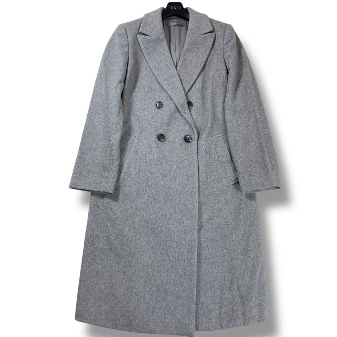 近年モデル・美品✨セオリーリュクス チェスターコート ダブル ウール グレー M