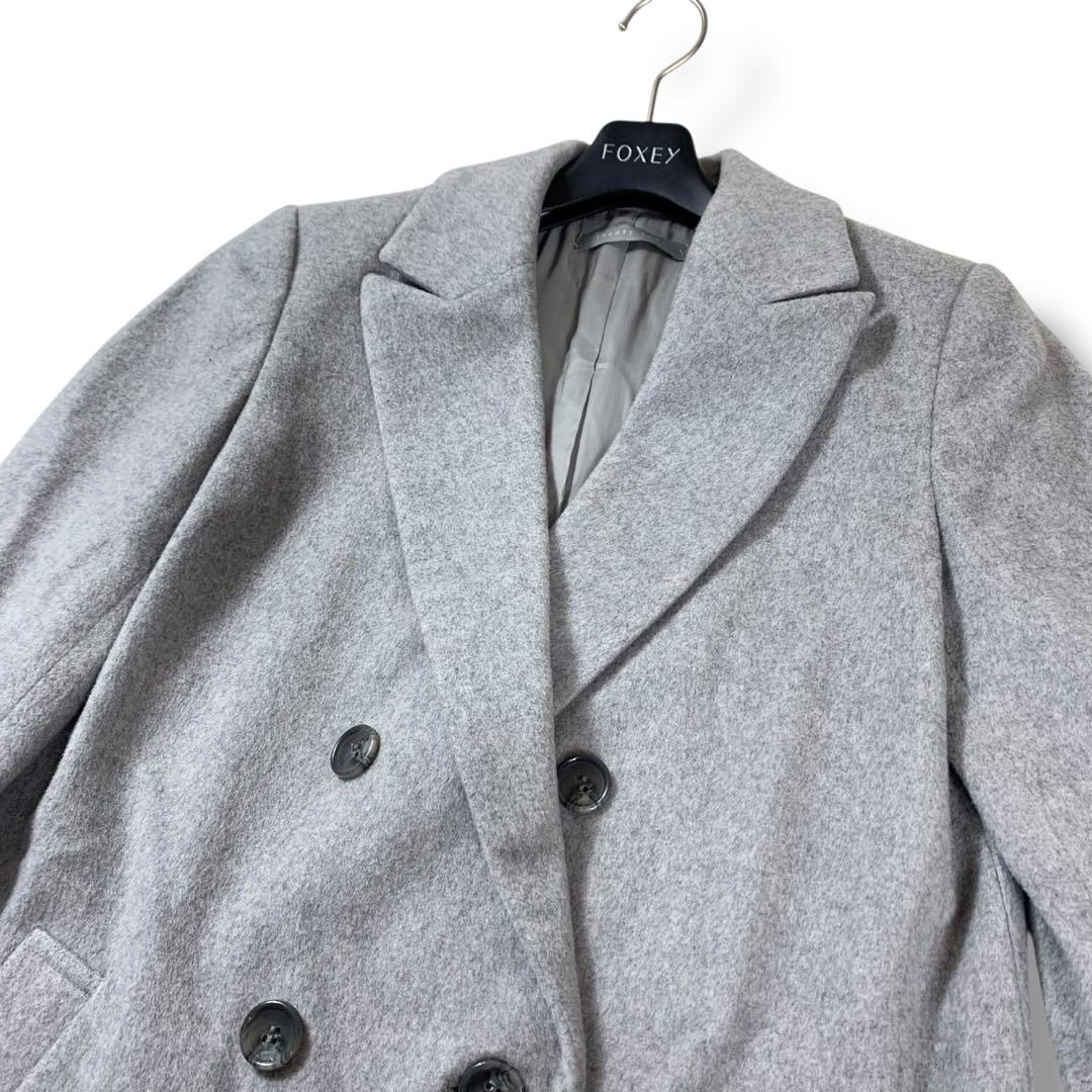近年モデル・美品✨セオリーリュクス チェスターコート ダブル ウール グレー M