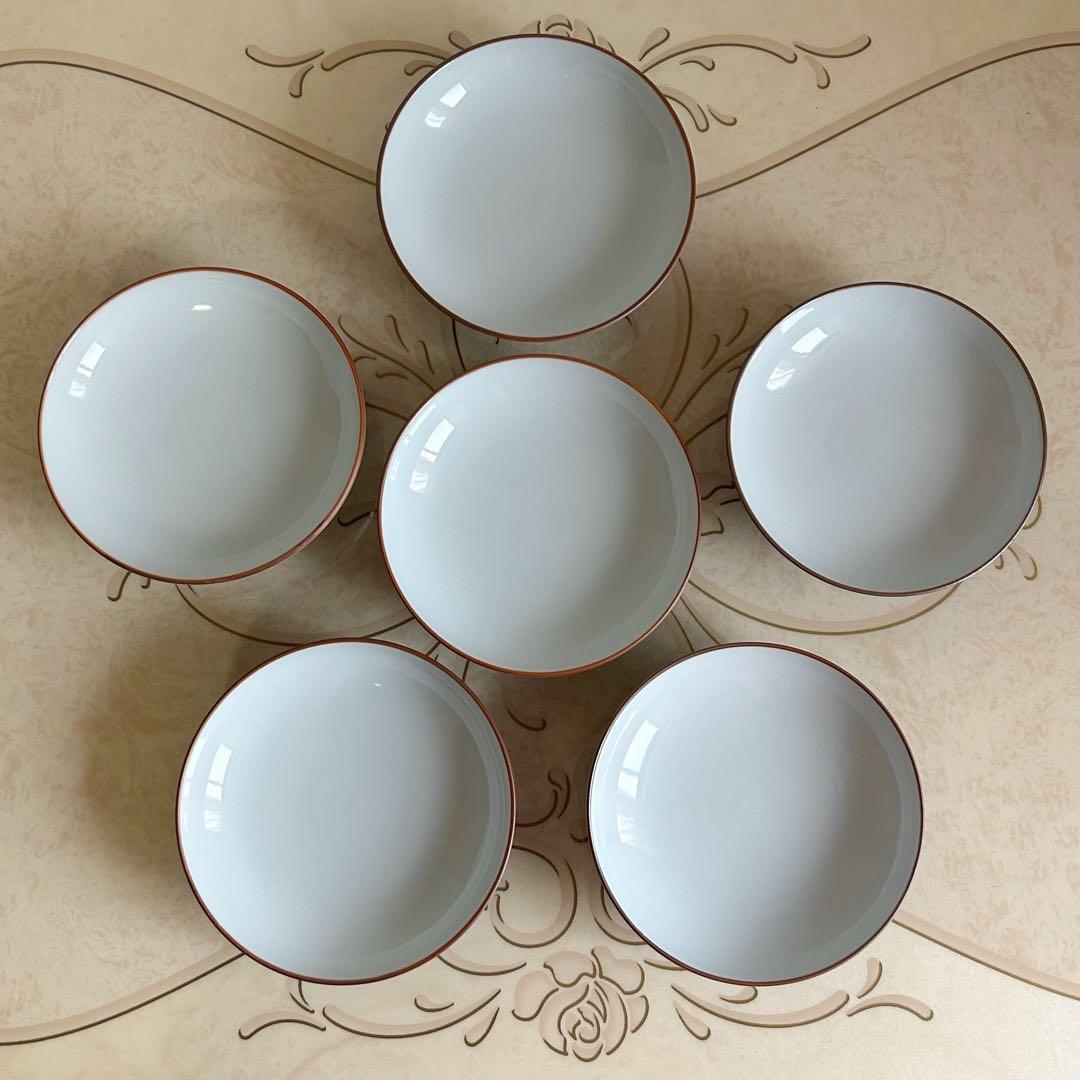 有田焼　貞泉窯　染付唐草　色絵鳳凰　蓋付き煮物碗揃　六客　古伊万里　中鉢　深皿