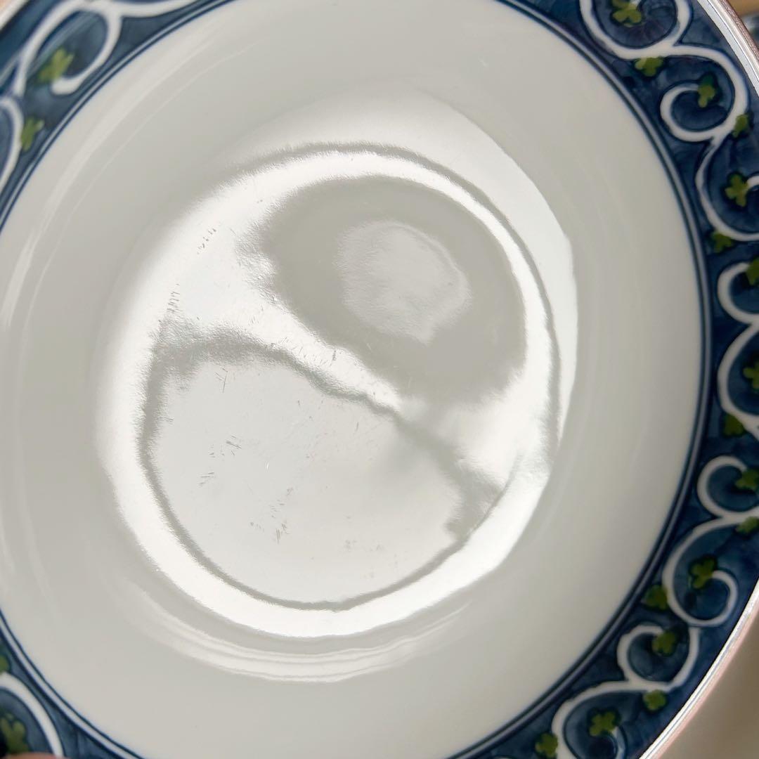 有田焼　貞泉窯　染付唐草　色絵鳳凰　蓋付き煮物碗揃　六客　古伊万里　中鉢　深皿