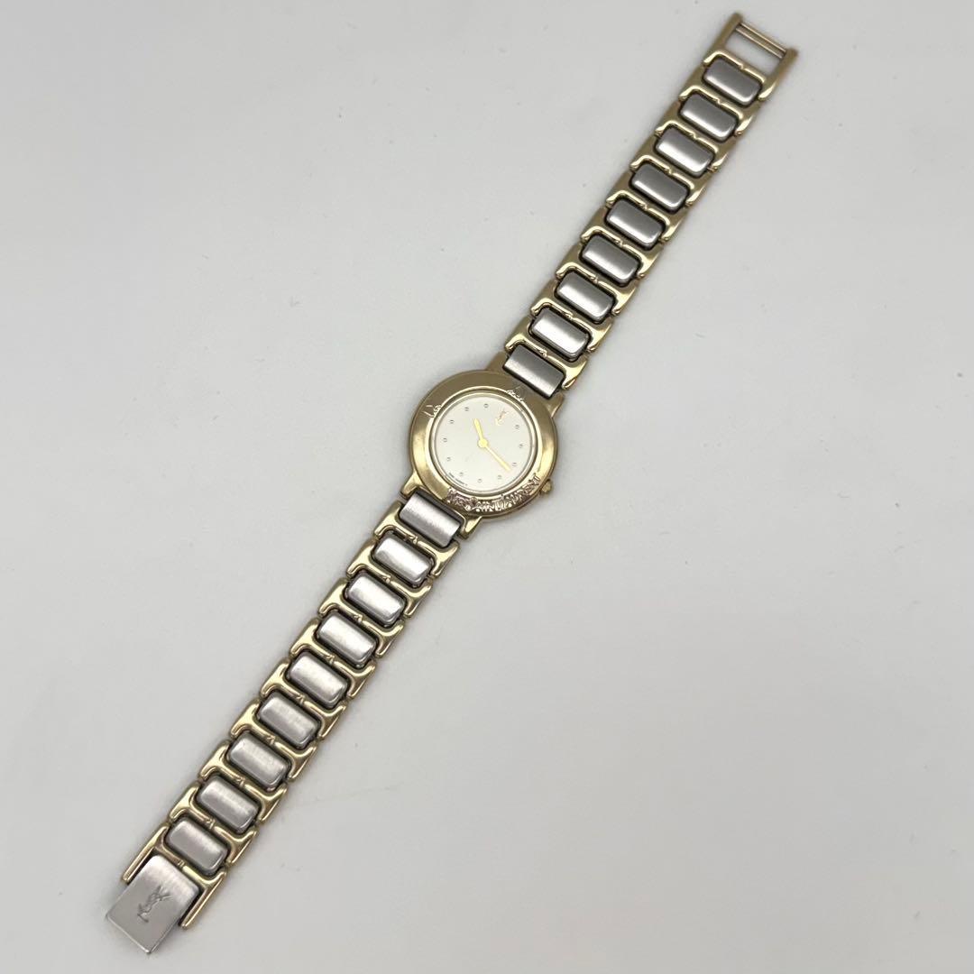 極美品 イヴサンローラン ボーイズ 腕時計 コンビ ダイヤモンド ゴールド