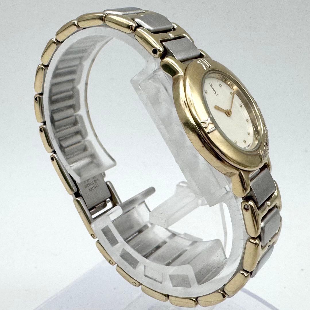 極美品 イヴサンローラン ボーイズ 腕時計 コンビ ダイヤモンド ゴールド