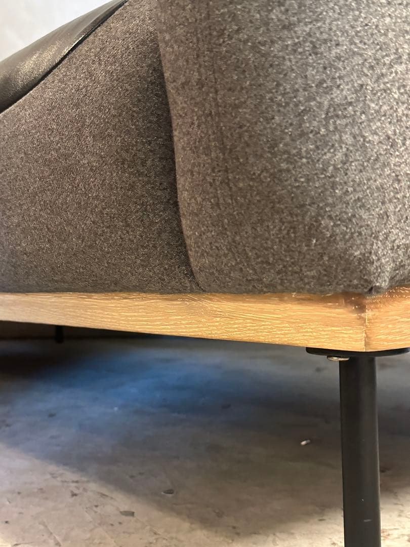 【東京23区配送無料】超高級　200cm レザー　デザイナーズ　ソファー　チェア