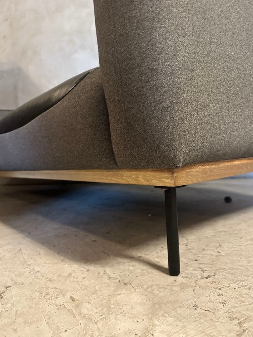 【東京23区配送無料】超高級　200cm レザー　デザイナーズ　ソファー　チェア