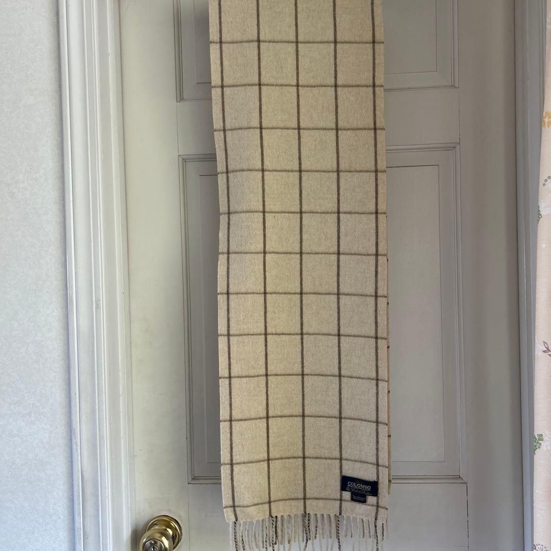 ブルックスブラザーズ　イタリア製　Colombo生地　カシミヤマフラー　訳あり