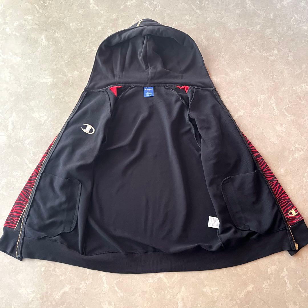 チャンピオン 魔裟斗 スウェット上下セット タイガー 柄 黒×赤×金 ジャージ