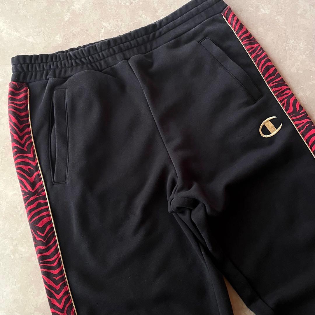 チャンピオン 魔裟斗 スウェット上下セット タイガー 柄 黒×赤×金 ジャージ